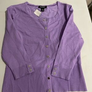 White House Black Market Women's Purple Cardigan